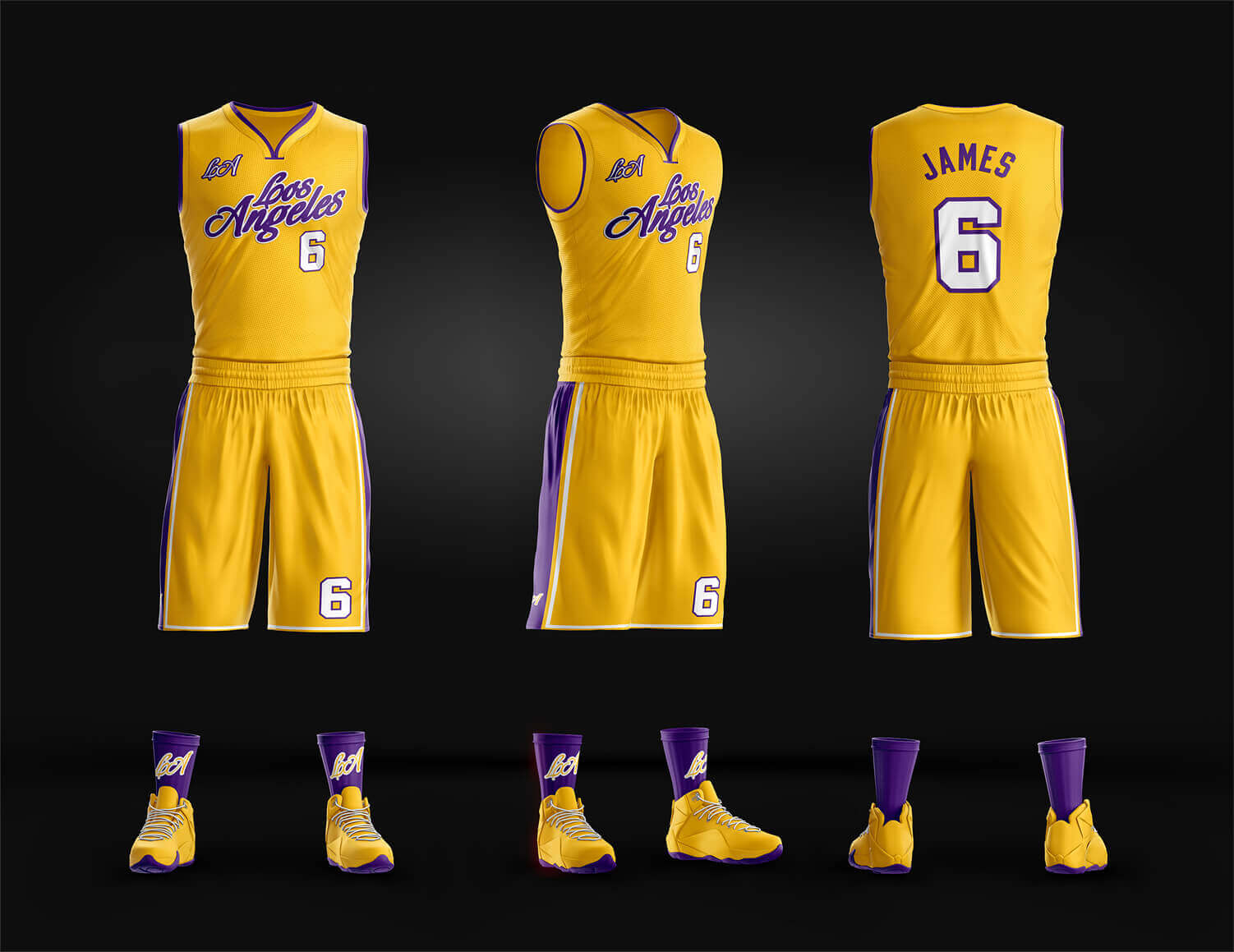 Lakers Jersey Templates PSD Design For Free Download