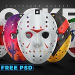 Free Hockey Face mask photoshop template