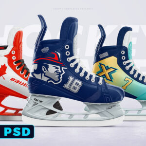 Ice Hockey skate photoshop template mockup