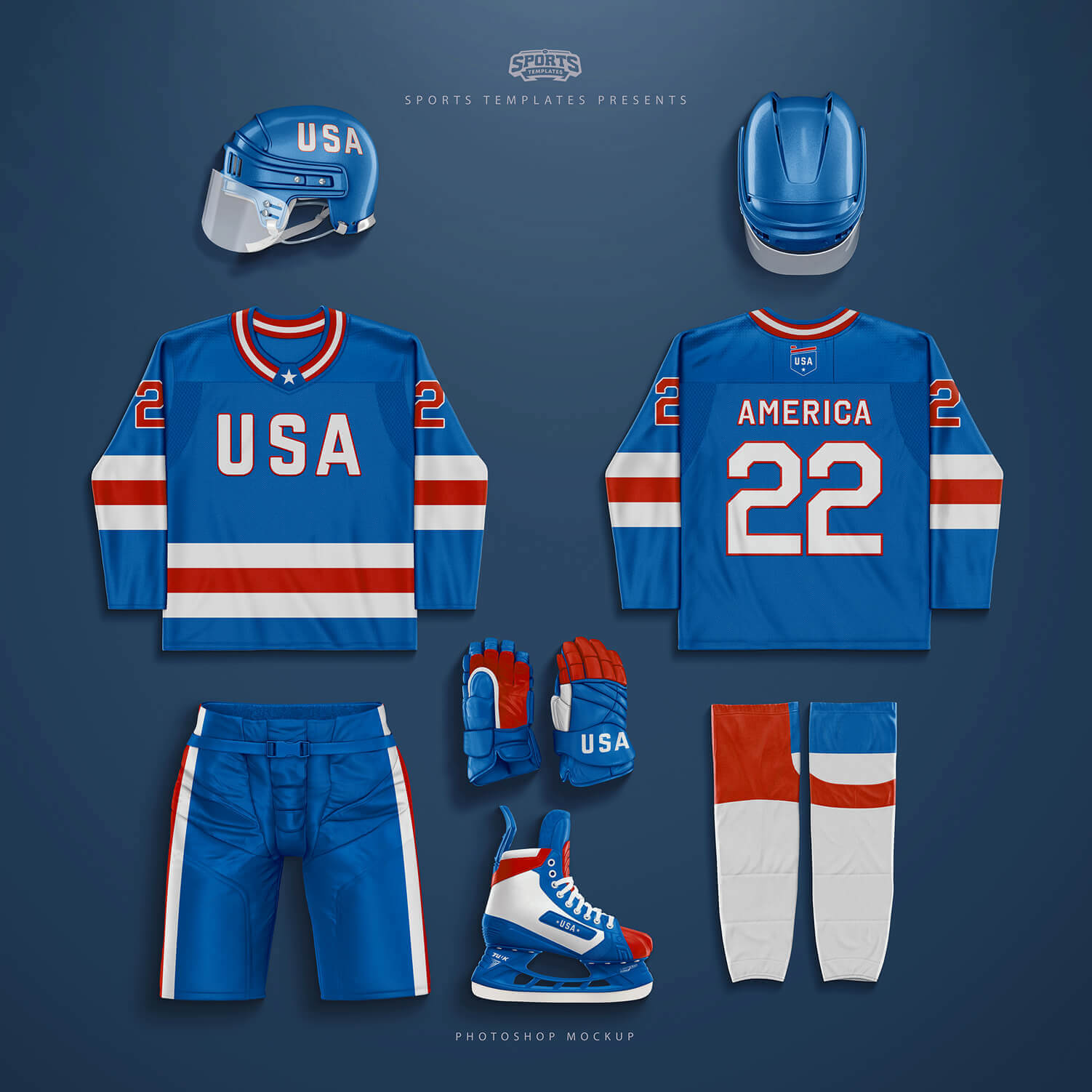 Hockey Uniform Flat Lay Template – Sports Templates