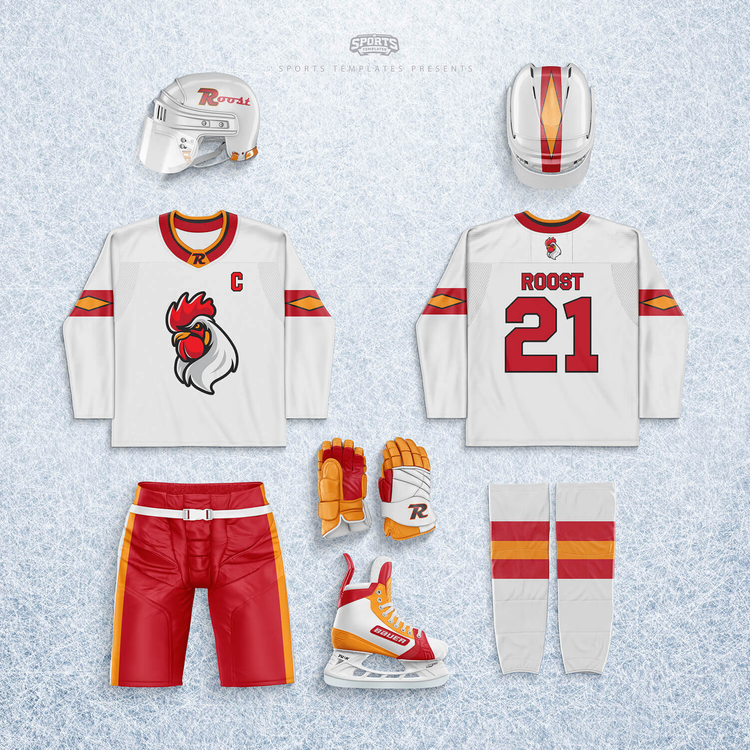 Hockey Uniform Flat Lay Template – Sports Templates